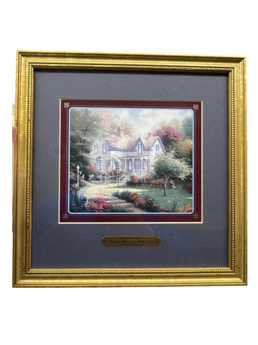 Thomas Kinkade Simpler Times Are Better Times Framed Art Print 1997 Gold Frame